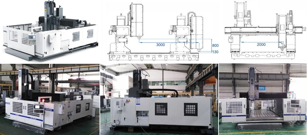 Bt40 Gantry Type 5 Axis CNC Machining Center for Milling Drilling Tapping Large Workpiece